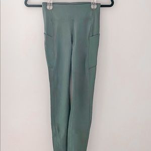 lululemon fast and free tight leggings green/grey